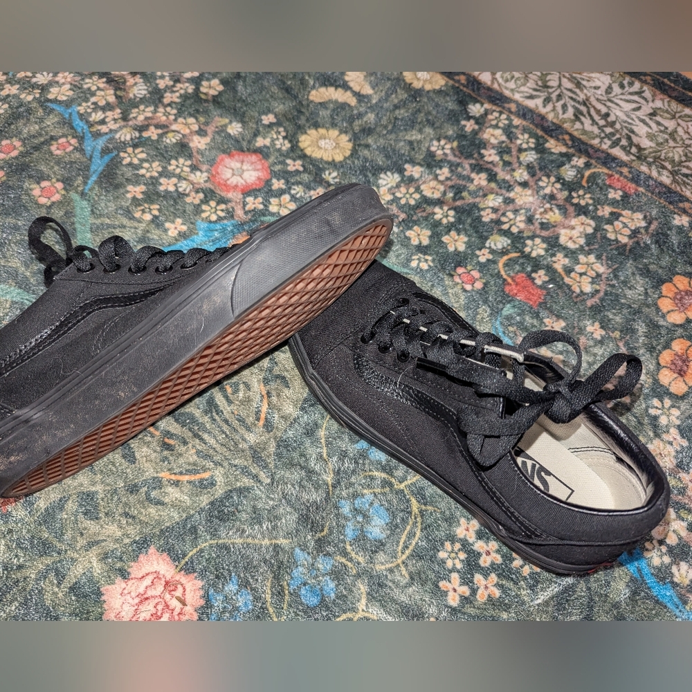 Black Canvas Vans Sneakers